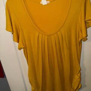 One Clothing Mustard Short Sleeve Top